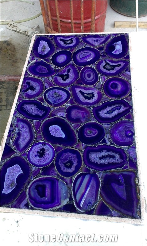 Luxury Interior Purple Agate Slab