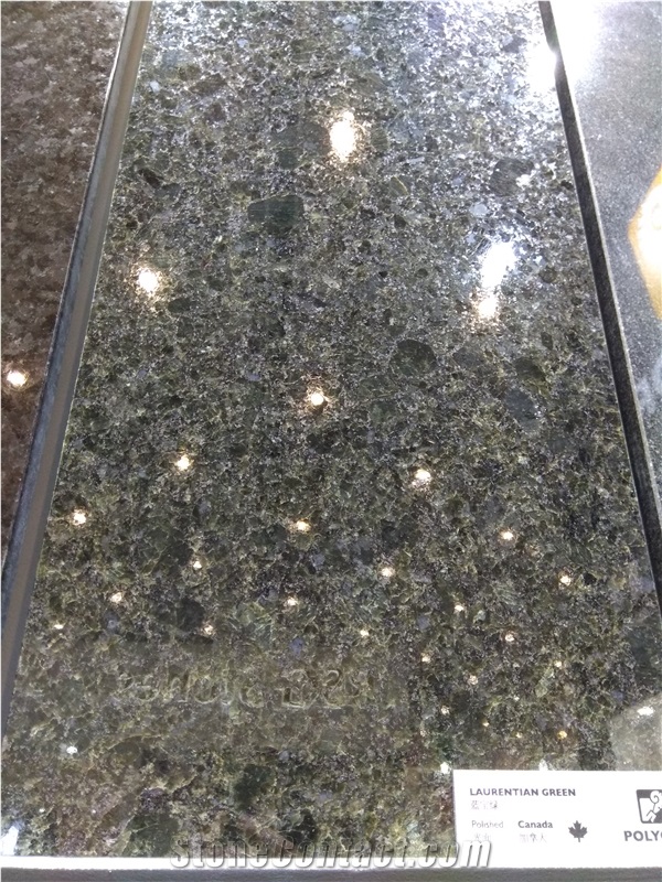 Laurentian Green Granite Slabs, Tiles