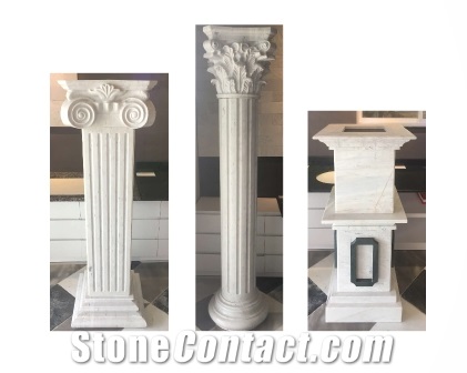 Viet Nam Statuario Milky White Marble Column