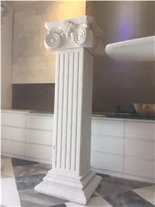 Viet Nam Statuario Milky White Marble Column