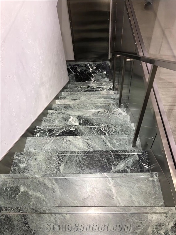 Polished Verde Antico Marble Wall Claddings