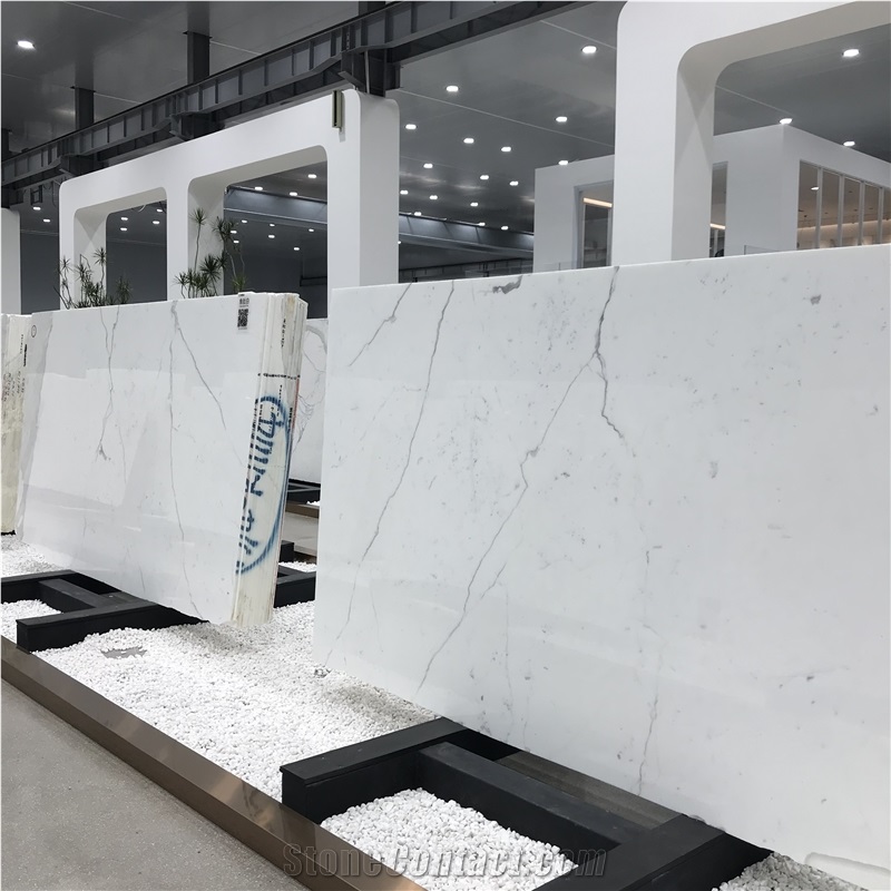 Italy Calacatta White Marble Slab and Tile