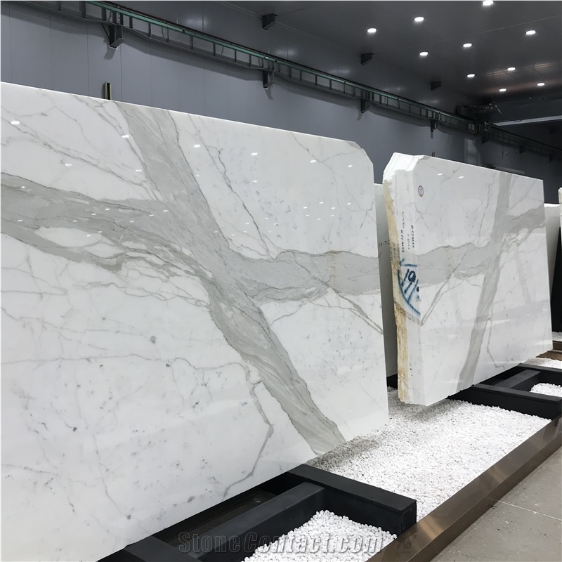 Luxury Italy Calacatta Marble Slab Wall