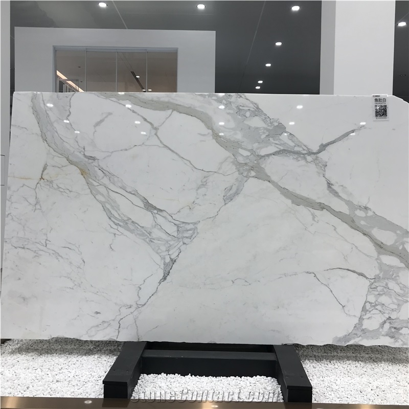 Natural Italy Calacatta White Marble Slab and Tile