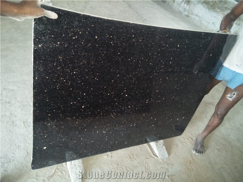 Black Galaxy Granite Under Size Slab