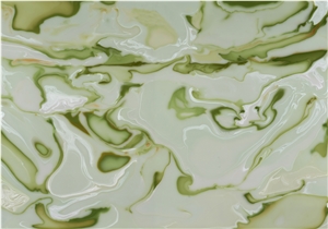 Artificial Green and White Onyx