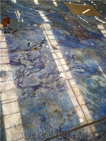 Azul Bahia Granite, Brazil Granite Floor Tiles