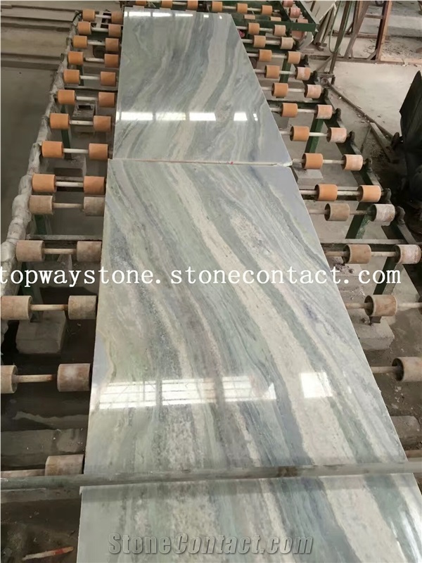 Brazil Crystal Blue Marble for Interior Floor Wall