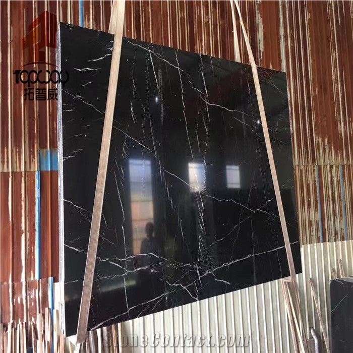 China Cheap Black and White Vein Marble Tile &Slab