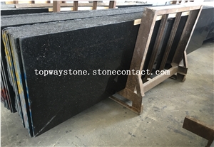 India Black Galaxy Granite with Polished