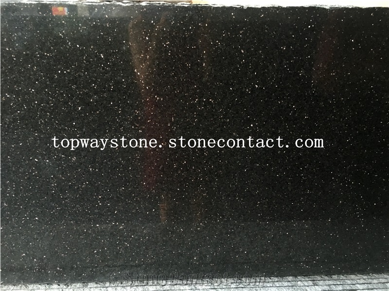 India Black Galaxy Granite with Polished