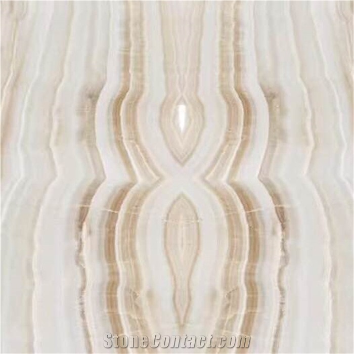 White Straight Vein Onyx Slabs & Tiles