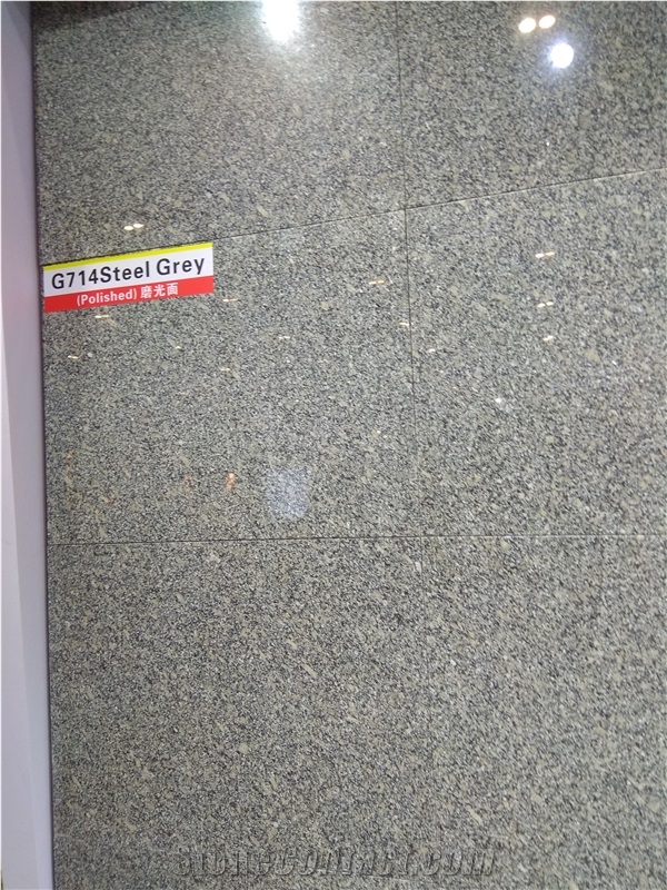 G714 Granite, China Steel Grey Granite Tiles
