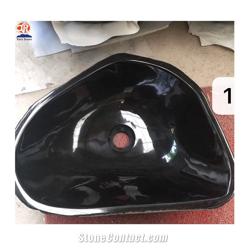 Black Marquina Honed Finished Marble Stone Sink