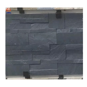 Black Slate Cultured Stone Exterior Wall Cladding