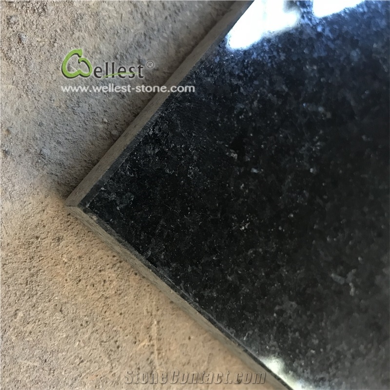 Black Square Marble Floor Tile Polished Surface