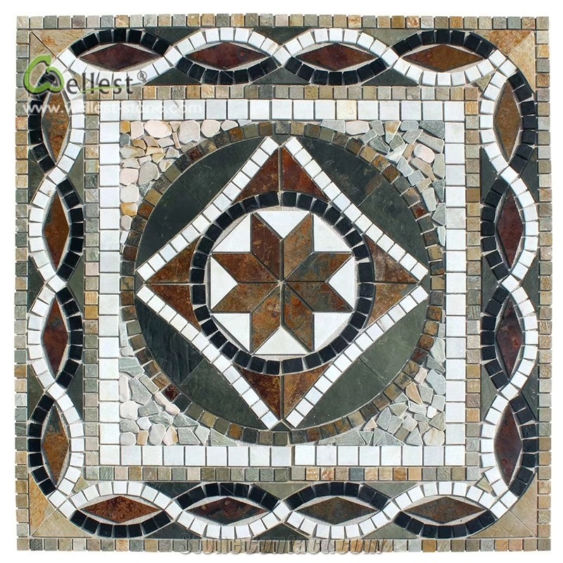 Square Medallion Interior Interesting Pattern Tile