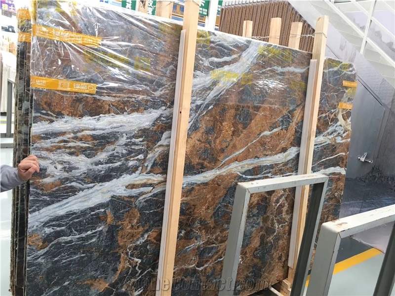 Italy Blue Jean Marble Slab,Blue Forest Marble
