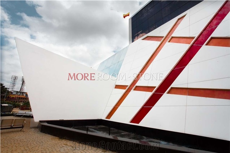 Governoment Project Corian Exterior Wall Cladding