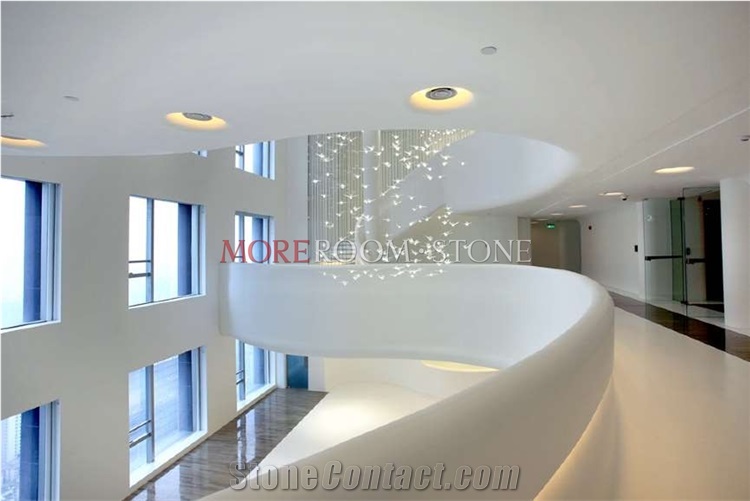 Hotel White Krion Any Shape Architectural Design