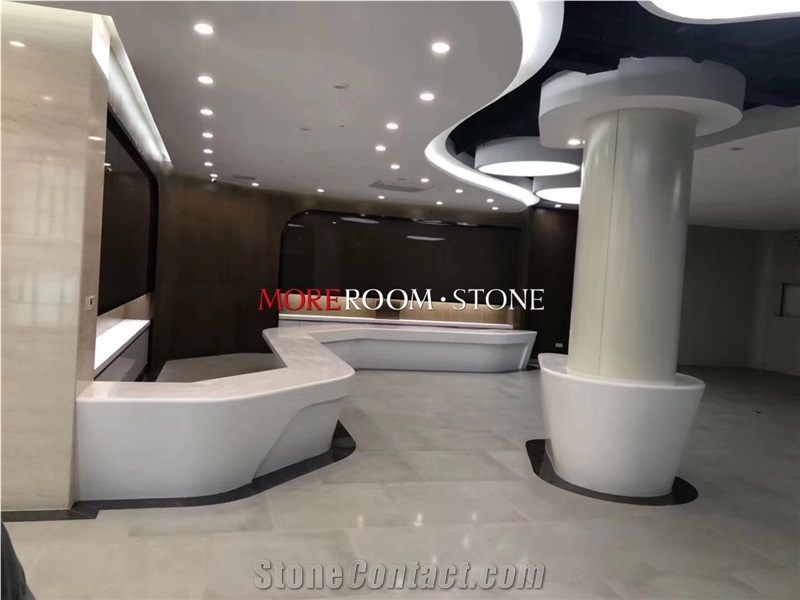 Krions Solid Surface Bendable Reception Desk Table