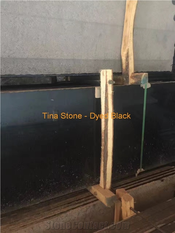 Dyed Black Granite Slabs Kitchen Bathroom Tiles