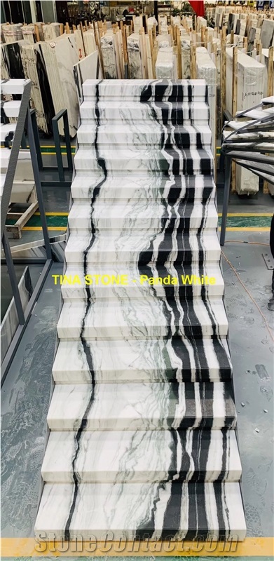 Panda White Marble Project Stairs Tiles China