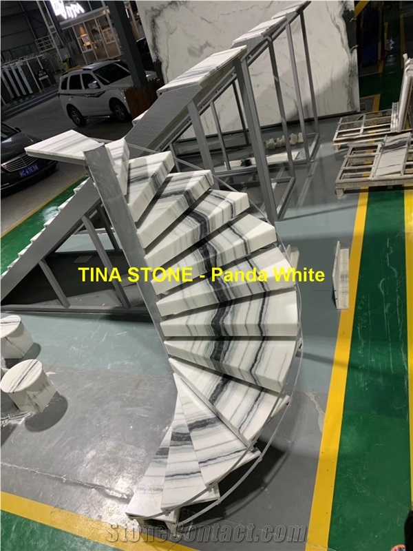 Panda White Marble Project Stairs Tiles China