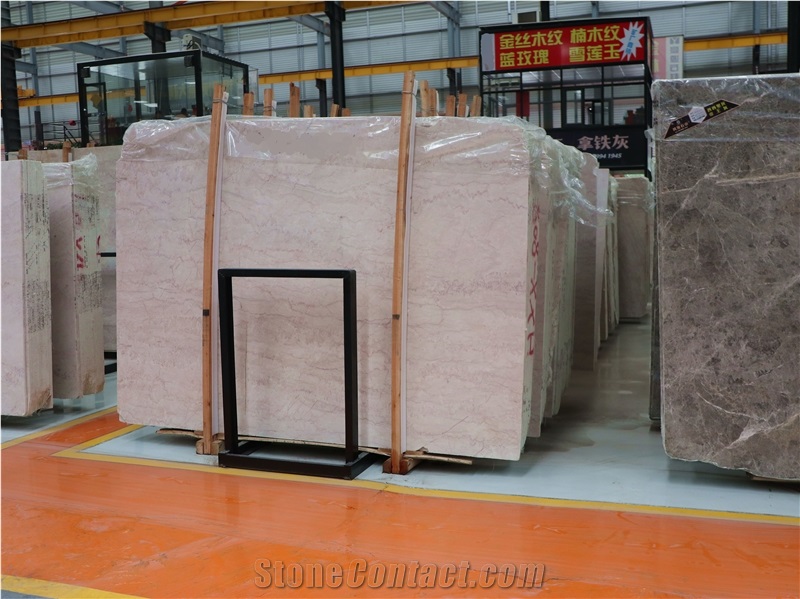 China Hubei Cream Rose Marble Slabs Wall Tiles