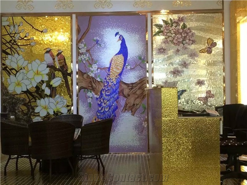 Golden Glass Mosaic Clip Art Decorative Mosaic