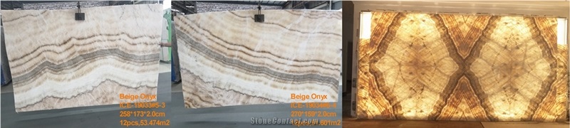 Chinese Beige Onyx High Quality Slabs