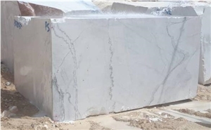 Statuario Marble Block, Iran White Marble