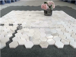 Best Price Calacatta Gold White Marble Mosaic Tile