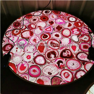 Blue Agate Gemstone Desk Countertops Tabletops