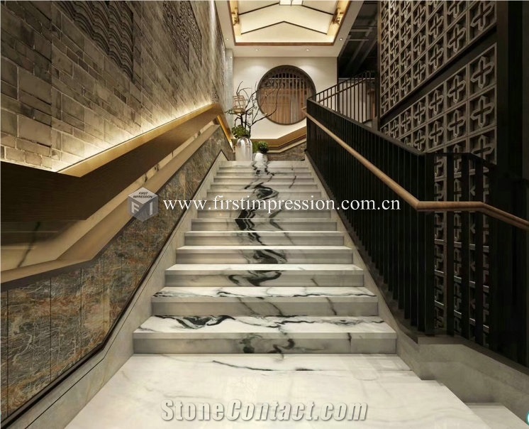 China Panda White Marble Stairs