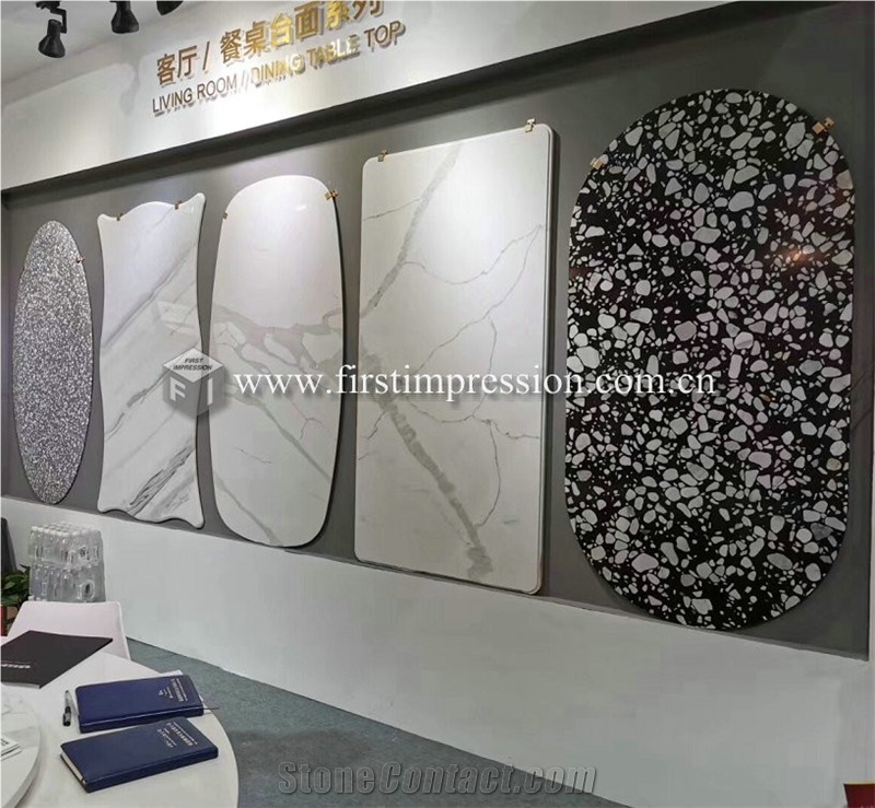 Luxury Calacatta White Quartz Countertop