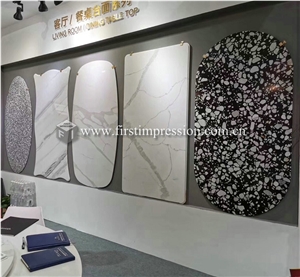 Luxury Calacatta White Quartz Countertop
