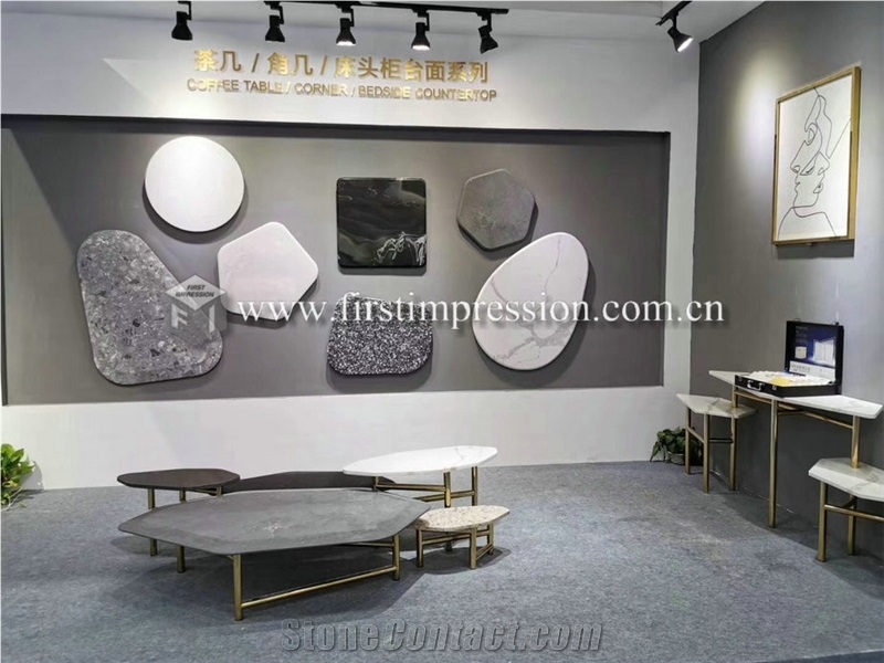 Luxury Calacatta White Quartz Countertop