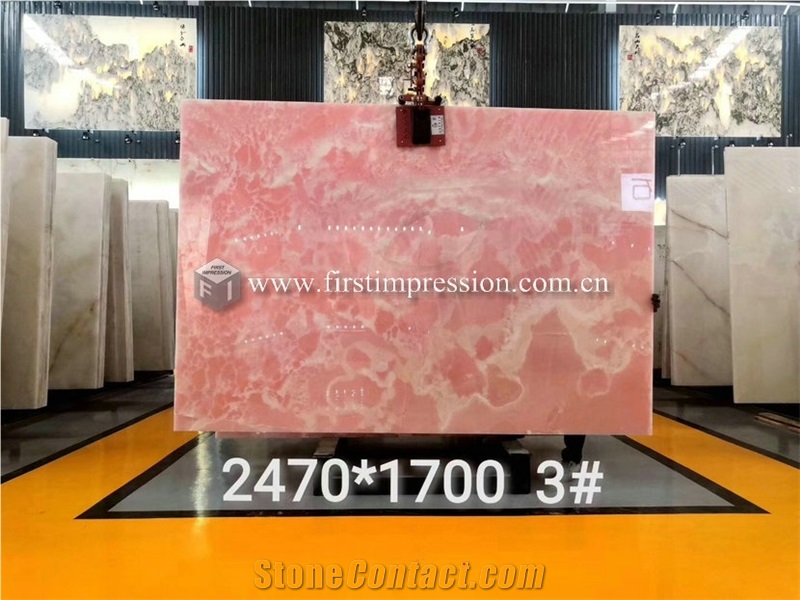 New Polished Pink Onyx Slabs,Tiles for Decoration