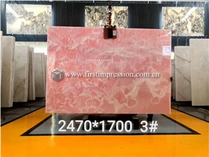 New Polished Pink Onyx Slabs,Tiles for Decoration