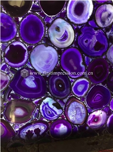 Purple Agate Gemstone Semiprecious Stone Slabs