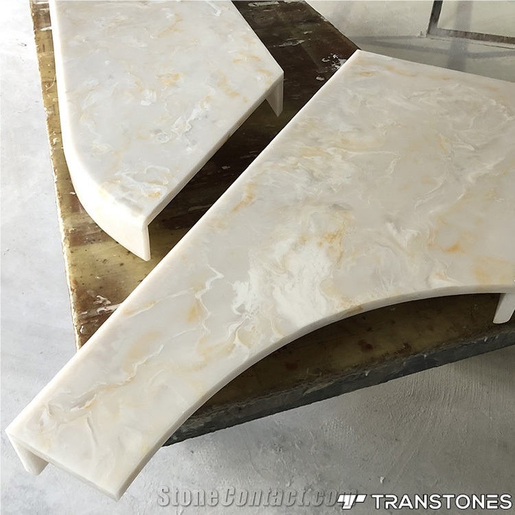 Alabaster Cnc Cutting Shape Countertop Interiors