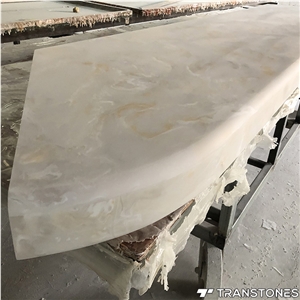Alabaster Cnc Cutting Shape Countertop Interiors