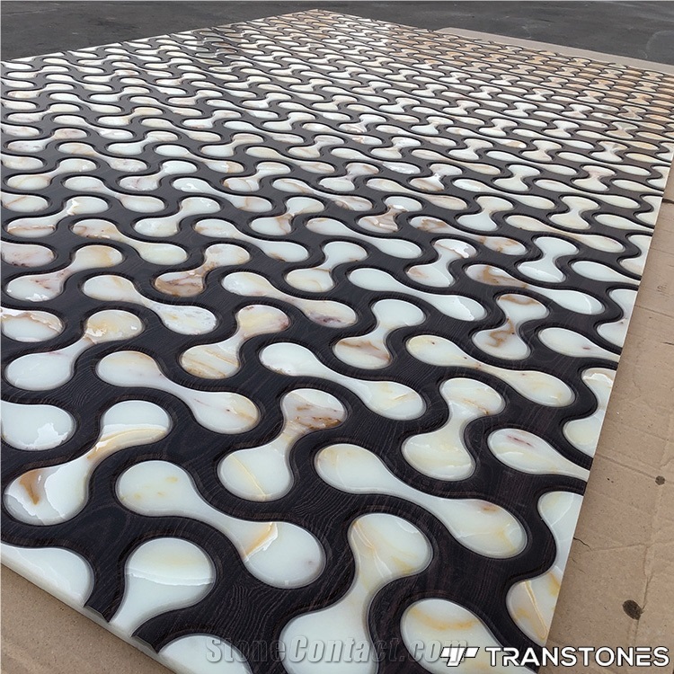 Backlit Resin Panels Alabaster Counter Wall Decor