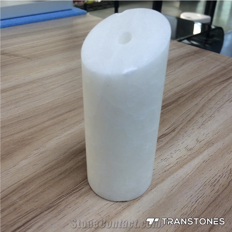 Honed Faux Alabaster Customize Column Design for Home