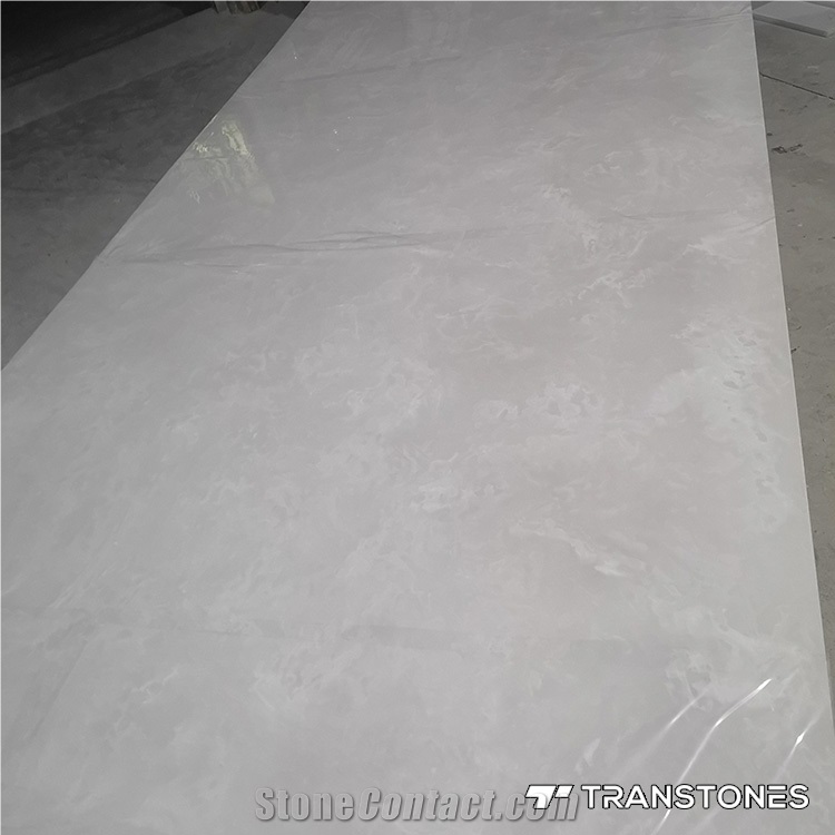Honed White Customized Slab Counter Home Deco