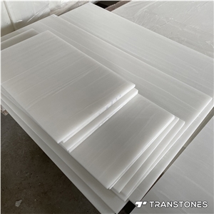 Translucent Polished White Faux Onyx Wall Panel