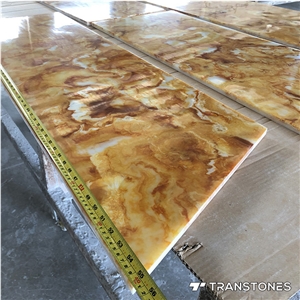 Transparent Yellow Onyx Stone For Bar Counter
