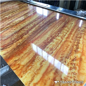 Transtones Backlit Faux Onyx for Table Top Bar Counter