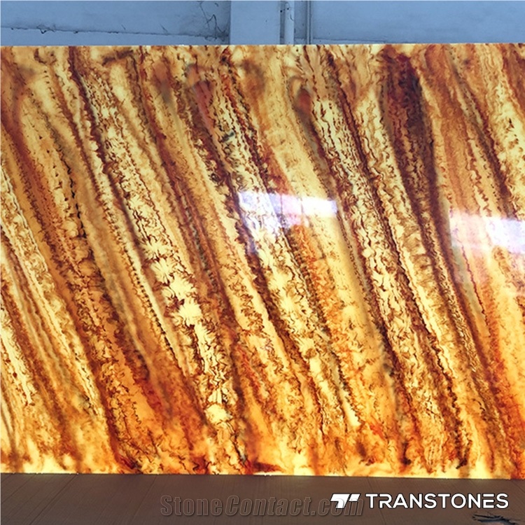 Transtones Backlit Faux Onyx for Table Top Bar Counter